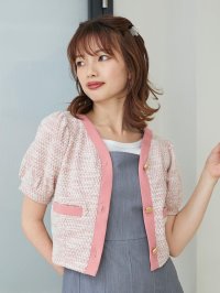 MAJESTIC LEGON/MAJESTIC LEGON カットツイードカーディガン/508301190