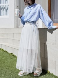 MAJESTIC LEGON/マジェスティックレゴン MAJESTIC LEGON ウエストロゴチュールスカート/508301485
