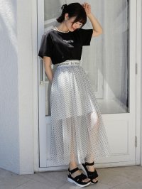 MAJESTIC LEGON/マジェスティックレゴン MAJESTIC LEGON ウエストロゴチュールスカート/508301485