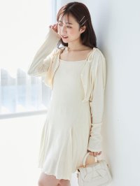 MAJESTIC LEGON/マジェスティックレゴン MAJESTIC LEGON カーデセット肩リボンキャミワンピ/508301785