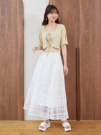 MAJESTIC LEGON/MAJESTIC LEGON キャミセットプチフリルカーディガン/508302877