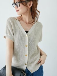 le.coeur blanc/ルクールブラン le.coeur blanc ペーパーヤーン畦編み2WAYニット/508303206