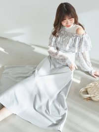MAJESTIC LEGON/マジェスティックレゴン MAJESTIC LEGON ウエストきゅっとオフショルワンピ/508303489