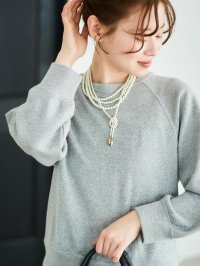 le.coeur blanc/ルクールブラン le.coeur blanc ラグランラメスウェット/508303629