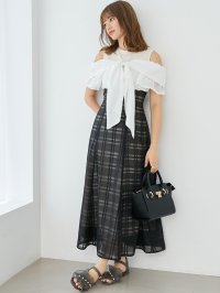 MAJESTIC LEGON/マジェスティックレゴン MAJESTIC LEGON ウエストきゅっとリボンワンピース/508303696