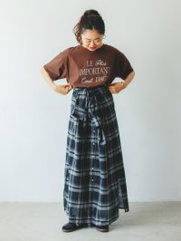 le.coeur blanc/ルクールブラン le.coeur blanc シアーチェックシャツワンピース/508304115