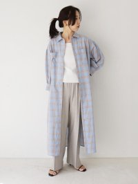 le.coeur blanc/ルクールブラン le.coeur blanc シアーチェックシャツワンピース/508304115