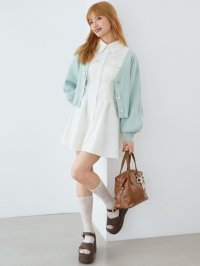 MAJESTIC LEGON/マジェスティックレゴン MAJESTIC LEGON リボンチャームビジューボタンカーデ/508304593