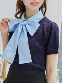 MAJESTIC LEGON/マジェスティックレゴン MAJESTIC LEGON リボンセットドッキング半袖ニット/508304604