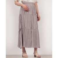 READY MADES/レディメイド LADYMADE サイドリボンサテンティアードスカート/508316751