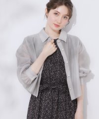 Couture Brooch/パール調ボタンシアーシャツ/508317981