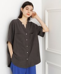 THE SHOP TK/ダブルポケット5分袖シャツ【体型カバー／洗濯機OK】/508318038