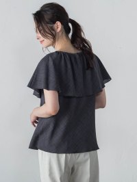LAUTREAMONT/ロートレアモン LAUTREAMONT リフラックスキャンバスケープブラウス ≪手洗い可能≫/508318820