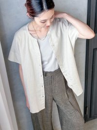LAUTREAMONT/ロートレアモン LAUTREAMONT 【WEB限定】レーヨンリネンポプリンVネックブラウス/508318825