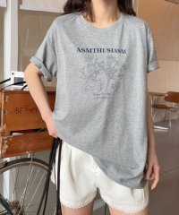 LOWO/ロワ LOWO 【綿100％使用】フロントプリントTシャツ カットソー/508319395