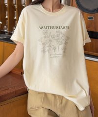 LOWO/ロワ LOWO 【綿100％使用】フロントプリントTシャツ カットソー/508319395