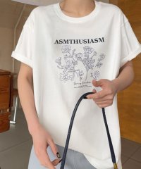 LOWO/ロワ LOWO 【綿100％使用】フロントプリントTシャツ カットソー/508319395