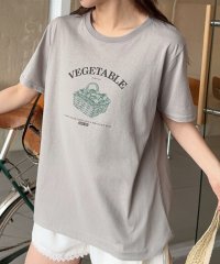 LOWO/ロワ LOWO 綿混フロントプリントTシャツ カットソー/508319396