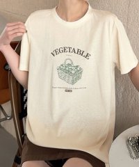 LOWO/ロワ LOWO 綿混フロントプリントTシャツ カットソー/508319396