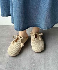 LOWO/ロワ LOWO メッシュ フラット ラウンドトゥ ローヒール サボサンダル パンプス/508319397