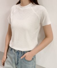 LOWO/ロワ LOWO セミスタンドネック無地Tシャツ カットソー/508319399