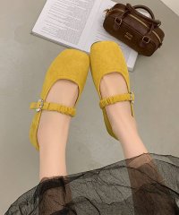 LOWO/ロワ LOWO ストラップ フラット スクエアトゥ ローヒール パンプス/508319403