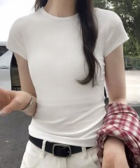 LOWO/ロワ LOWO 無地シンプルストレッチTシャツ カットソー/508319409