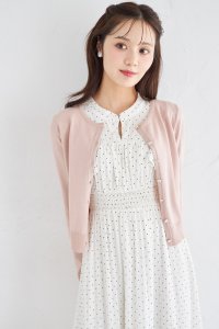 tocco closet/トッコクローゼット tocco closet UVカット＆接触冷感＆ハンドウォッシュ♪超強撚クリアビジュー釦カーディガン/508319417