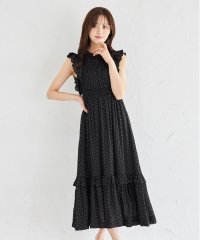 tocco closet/トッコクローゼット tocco closet フリル付きドットシャーリングワンピース/508319421