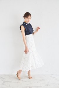 tocco closet/トッコクローゼット tocco closet カットワークフラワーレースマーメイドスカート/508319422