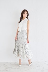 tocco closet/トッコクローゼット tocco closet カットワークフラワーレースマーメイドスカート/508319422