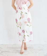 tocco closet/トッコクローゼット tocco closet ベルト付きフラワープリントタイトスカート/508319423