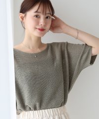 BLUEEAST/ブルーイースト BLUEEAST 5分袖メッシュドルマンニット/508319430