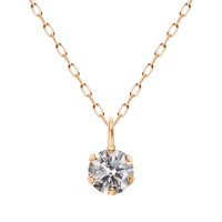 シアーズ Sears 一粒 ダイヤモンド 0.1ct ネックレス レディース K18 イエローゴールド