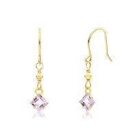 Sears/シアーズ Sears ピアス レディース K10 フックピアス 天然石 スクエア ゴールド/508319489
