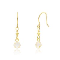 Sears/シアーズ Sears ピアス レディース K10 フックピアス 天然石 スクエア ゴールド/508319489