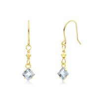 Sears/シアーズ Sears ピアス レディース K10 フックピアス 天然石 スクエア ゴールド/508319489