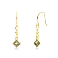Sears/シアーズ Sears ピアス レディース K10 フックピアス 天然石 スクエア ゴールド/508319489