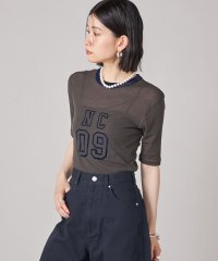 SHIPS WOMEN/《予約》SHIPS NINE CASE:シアー ロゴ リンガー TEE/508319588