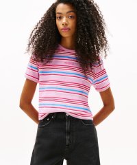 TOMMY HILFIGER/トミー ヒルフィガー TOMMY HILFIGER レギュラースクリプトボーダーTシャツ/508319593