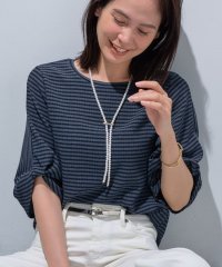 INDIVI/【UV／吸水速乾】凹凸素材ねじり袖トップス/508319667