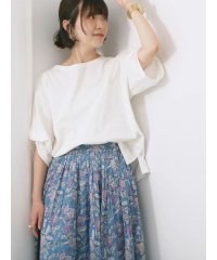 Samansa Mos2 blue/ツイストスリーブTシャツ/508319776