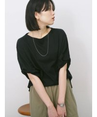 Samansa Mos2 blue/ツイストスリーブTシャツ/508319776