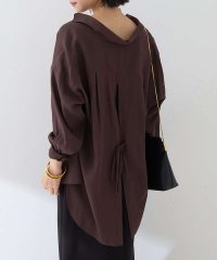 Rouge vif la cle/【新色追加】麻混バックスリットシャツ/508319781