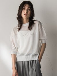 MAYSON GREY/メイソングレイ MAYSON GREY 【WEB限定】コード刺繍ロゴニットプルオーバー≪手洗い可能≫/508319961