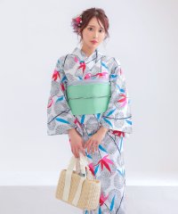 Retica/レティカ Retica 浴衣レディース プチプラ 安い 白地 × レトロ モダン 菊 紅葉 柄 2点セット (ゆかた・作り帯)/508320041
