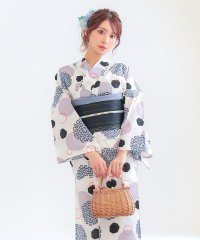Retica/レティカ Retica 浴衣レディース プチプラ 安い 白地 × レトロ モダン 和柄 2点セット (ゆかた・平帯)/508320043