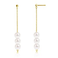 Sears/シアーズ Sears ピアス レディース 18金 K18 ゴールド パール アコヤ真珠 5.0～5.5mm 揺れる/508320081