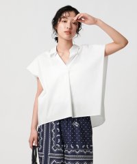 UNITED ARROWS/スキッパーフレンチスリーブシャツ ブラウス－ウォッシャブル－/508320094