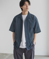 MAC HOUSE/マックハウス Mac－House カラミ織りストライプ オープンカラーシャツ/508320213